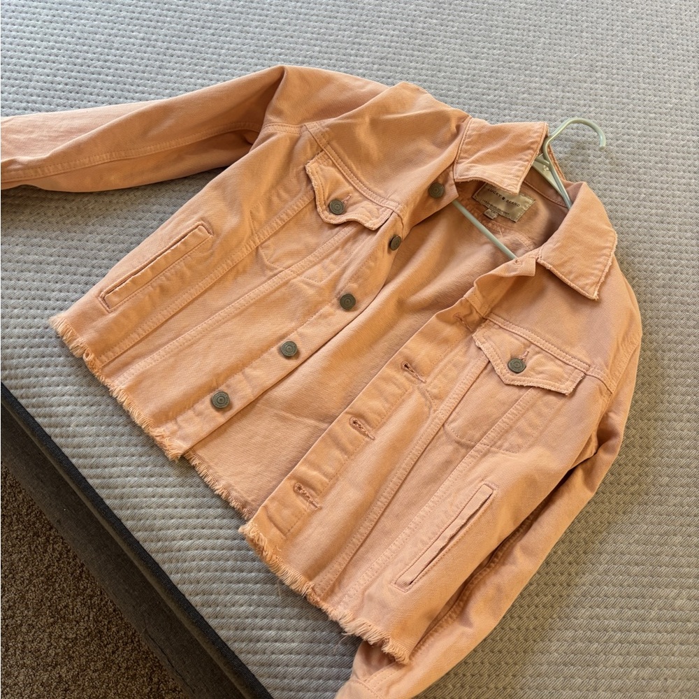 Light pink/peach Lucky Brand Denim Jacket